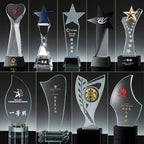 Customized Crystal Glass Trophy Laser Engraved Blank Crystal Award Trophy-62款水晶奖杯