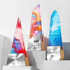 &nbsp;Luxury Blank Wooden Plaques Customized Wooden Crystal Trophies-10-10款金属实木奖杯