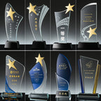 Customized Crystal Glass Trophy Laser Engraved Blank Crystal Award Trophy-62款水晶奖杯