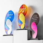 Custom Creative Annual Meeting Staff Award Trophy Employee Business Craft Trophy-14-14款镜面水晶奖杯