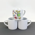 Personalized Eco-Friendly 6oz Ceramic Durable White Coffee Mug-6oz白杯