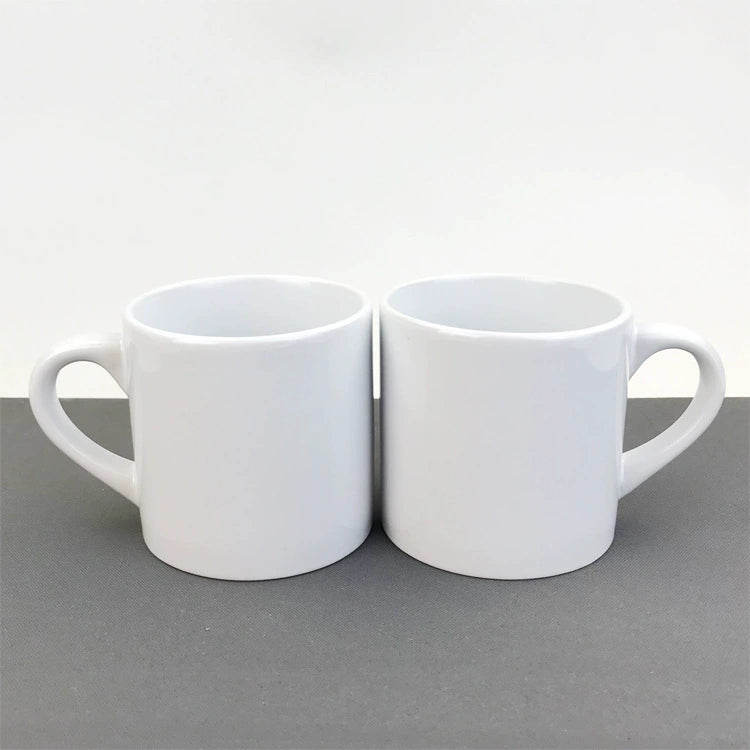 Personalized Eco-Friendly 6oz Ceramic Durable White Coffee Mug-6oz白杯