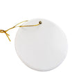 3 Inch Round Ceramic Ornament Blank Sublimation Hanging Decor for Christmas-3寸圆形陶瓷挂件
