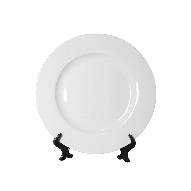8 Inch Plain White Ceramic Dinner Plates for Home Dining-8寸白盘