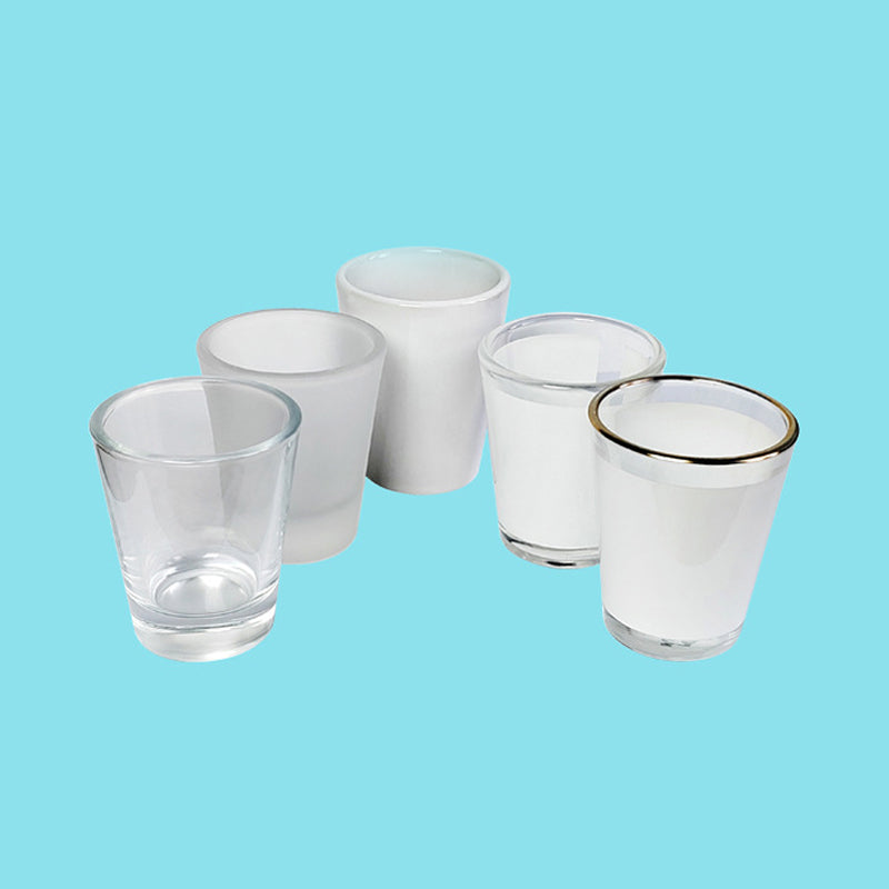 1.5oz Frosted White Cup Sublimation Heat Transfer Glass Cup