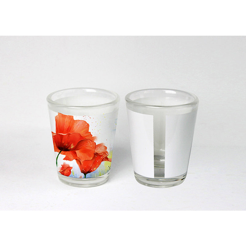 1.5oz Frosted White Cup Sublimation Heat Transfer Glass Cup