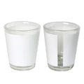 1.5oz White Patch Shot Glass Cup Sublimation Heat Transfer Mug