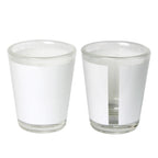 1.5oz White Patch Shot Glass Cup Sublimation Heat Transfer Mug