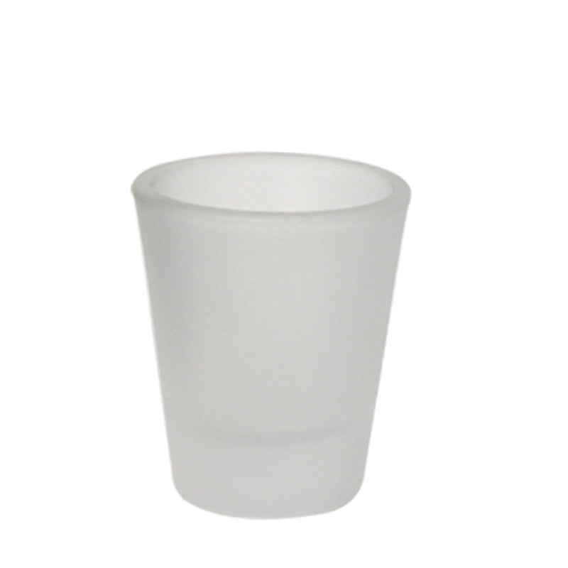 1.5oz Frosted White Cup Sublimation Heat Transfer Glass Cup