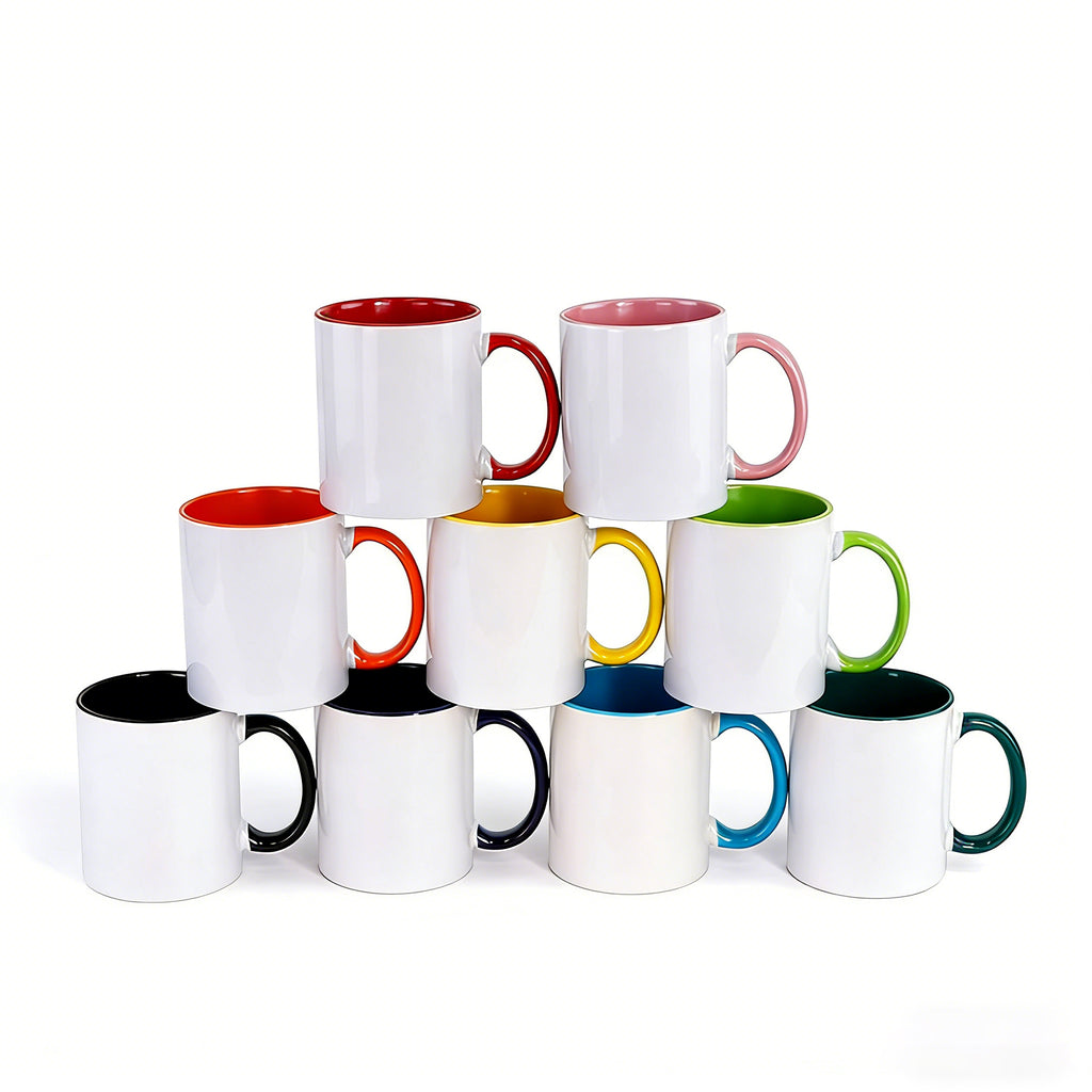 Heat transfer cup 11 oz Interior color painted cup