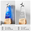 Color Printing Crystal Glass Award Trophy Personalized Custom Crystal Trophy Award-11-11款金属实木奖杯