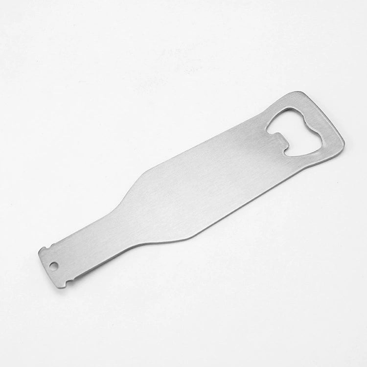 Large Wine Bottle Shaped Silver Steel Bottle Opener-银色不锈钢开瓶器（大酒瓶状）