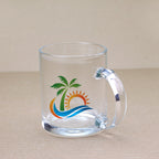 11oz transparent White Cup Sublimation Heat Transfer Glass Cup