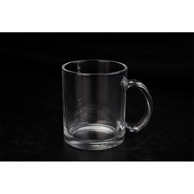 11oz Glass Transparency Cup Sublimation Glass Mug with Good Sublimation Coating