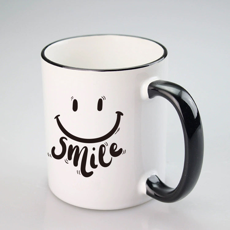 11oz Sublimation Blanks Ceramic Mugs with Logo Custom Drinking Cup with Rim Color