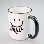 11oz Sublimation Blanks Ceramic Mugs with Logo Custom Drinking Cup with Rim Color