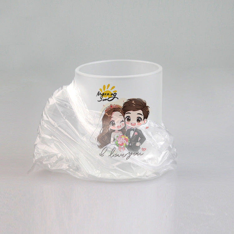 11oz Frosted Glass cup Sublimation Glasses Mug Customized Printing