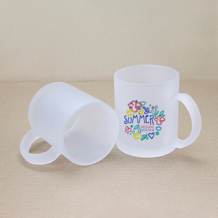 11oz Frosted Glass cup Sublimation Glasses Mug Customized Printing