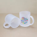 11oz Frosted Glass cup Sublimation Glasses Mug Customized Printing