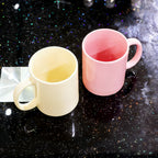 Heat transfer beige-coated ceramic cup, heat-transfer printed cup