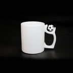 11oz Plain White Promotional Ceramic Mug Custom Design Football Handle Ceramic Coffee Mugs Cups