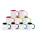 11oz Porcelain Modern Double Colorful Sublimated Custom Pattern Mug-11oz内彩彩把杯