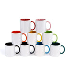 11oz Porcelain Modern Double Colorful Sublimated Custom Pattern Mug-11oz内彩彩把杯
