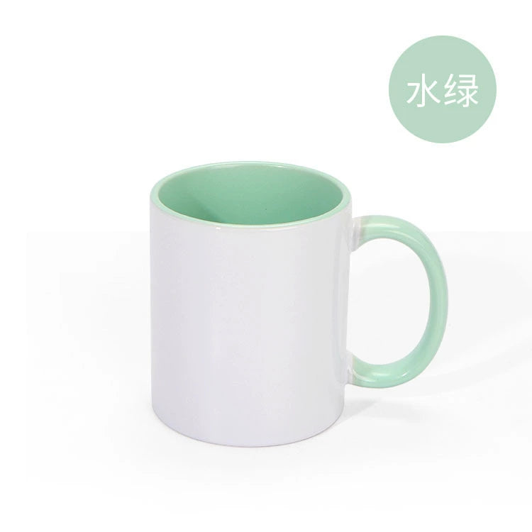 11oz Porcelain Modern Double Colorful Sublimated Custom Pattern Mug-11oz内彩彩把杯