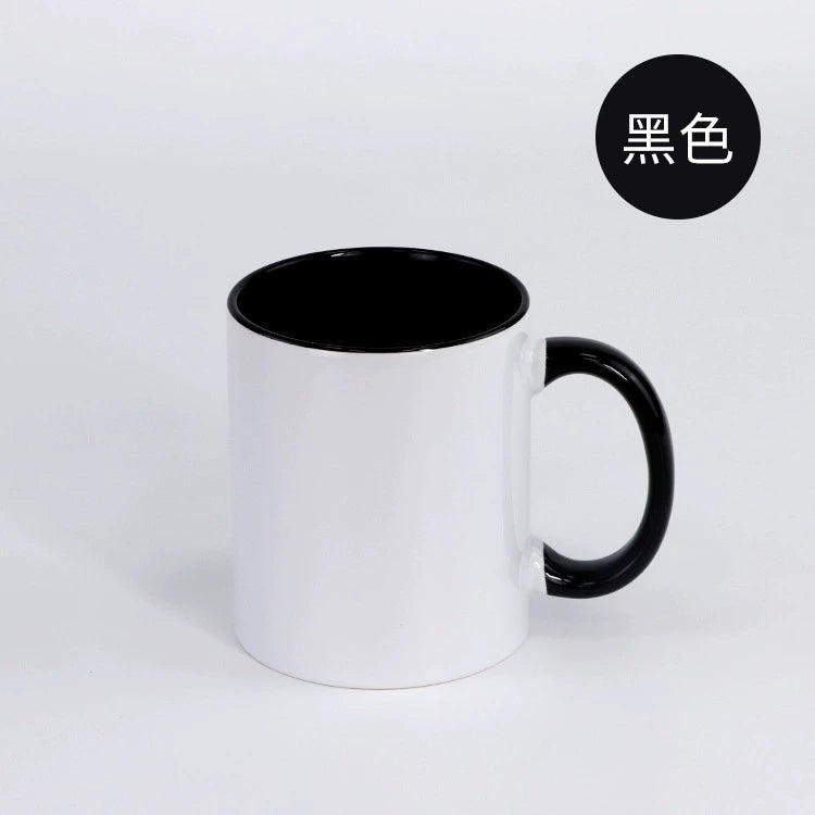 11oz Porcelain Modern Double Colorful Sublimated Custom Pattern Mug-11oz内彩彩把杯