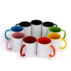 11oz Porcelain Modern Double Colorful Sublimated Custom Pattern Mug-11oz内彩彩把杯