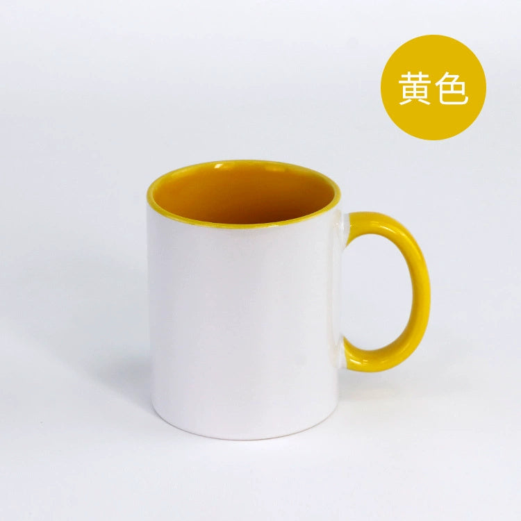 11oz Porcelain Modern Double Colorful Sublimated Custom Pattern Mug-11oz内彩彩把杯