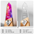 Wholesale Custom Crystal Glass Trophy with Laser Engraved Color Printing Portable Custom Shape-12-12款金属实木奖杯