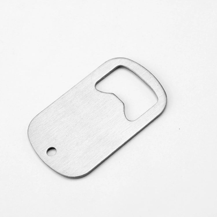 Dog Tag Shaped Silver Stainless Steel Bottle Opener-银色不锈钢开瓶器（狗牌状）