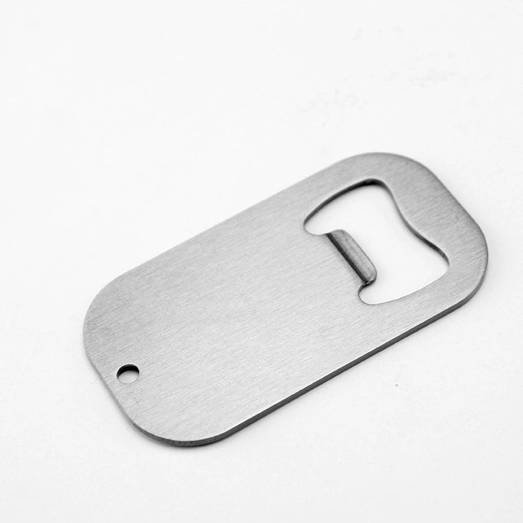 Dog Tag Shaped Silver Stainless Steel Bottle Opener-银色不锈钢开瓶器（狗牌状）