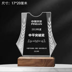 Crystal Custom Business Gift Blank K9 Wooden Crystal Trophy Award Trophy Glass Crystal Trophies-12-12款木质水晶奖杯