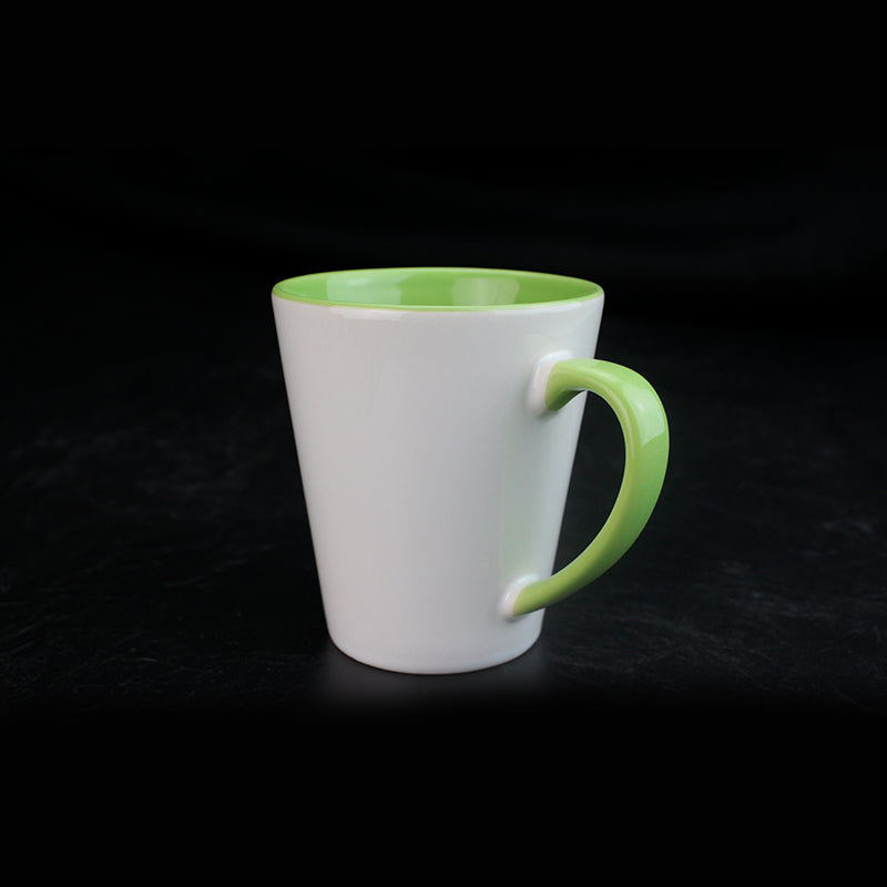 Wholesale 12oz Double Color Cup Sublimation Blanks Ceramic Coffee Latte Mugs
