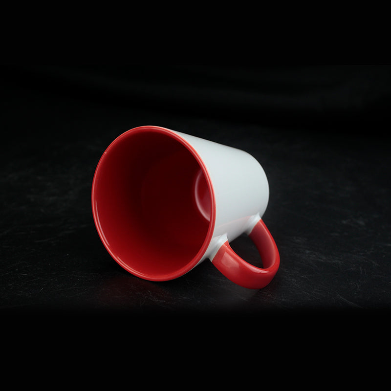Wholesale 12oz Double Color Cup Sublimation Blanks Ceramic Coffee Latte Mugs