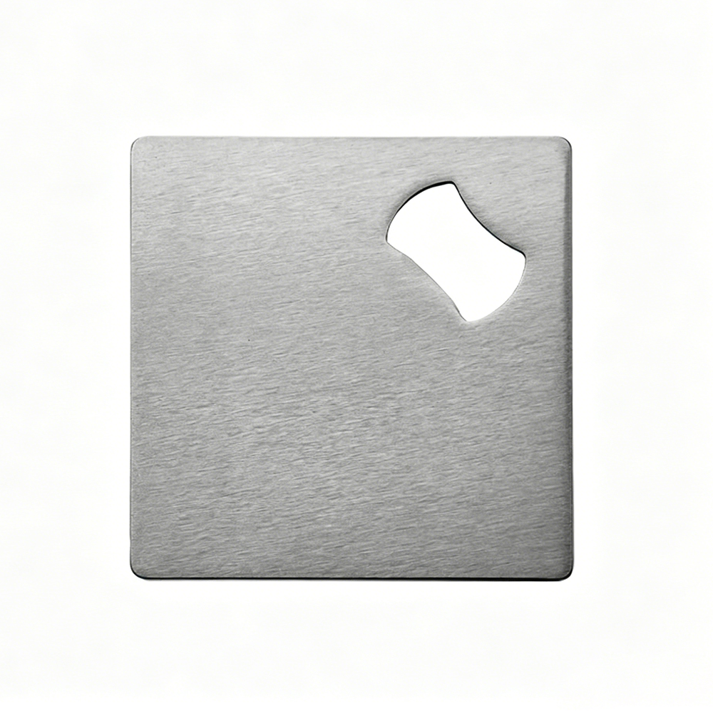 Square Shaped Silver Metal Beer Bottle Opener-银色不锈钢开瓶器（方形状）