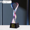 Multi-color Trophy Crystal Glass Trophy for Corporate Annual Meeting Award-14-14款水晶烤色奖杯