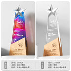 Laser Engraved Custom Crystal Resin Soccer Competition Souvenir Trophy-Durable Polished Award-14-14款金属实木奖杯