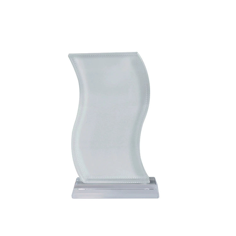 Water Ripple Coated Crystal Wave Pattern Crystal for Decor & Trophy-水波纹涂层水晶