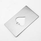 Ace Of Spades Silver Steel Beer Bottle Opener-银色不锈钢开瓶器（黑桃A状）
