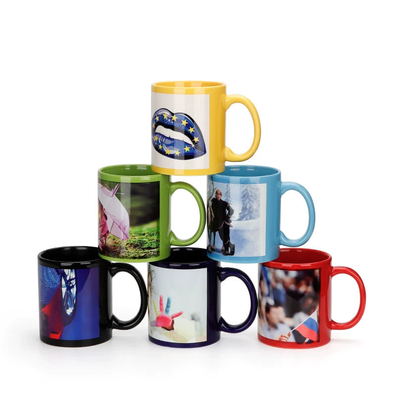 New Arrival 11oz Colored Sublimation Blank Ceramic Mug-11oz全彩局部马克杯