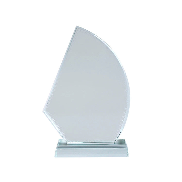 Sail Shaped Coated Crystal Medal Sail Style Crystal Award Plaque-帆形奖牌涂层水晶