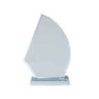 Sail Shaped Coated Crystal Medal Sail Style Crystal Award Plaque-帆形奖牌涂层水晶