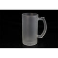 High Quality Customized Clear Color 16 Oz Sublimation Frosted Glass Beer Mug-16oz磨砂玻璃啤酒杯