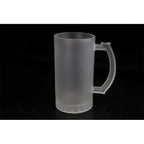 High Quality Customized Clear Color 16 Oz Sublimation Frosted Glass Beer Mug-16oz磨砂玻璃啤酒杯