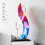 Full Color Printing Star Crystal Glass Award Premium Trophies Medals-17-17款镜面水晶奖杯