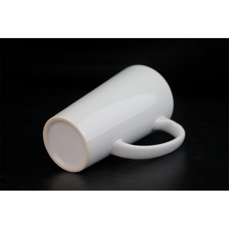 Wholesale 17oz Conical Sublimation Latte Ceramic Mug Orca Coatings-17oz锥形白杯