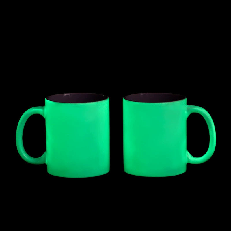 Customized Luminous 11oz Porcelain White Sublimation Mug-11oz全幅夜光陶瓷杯